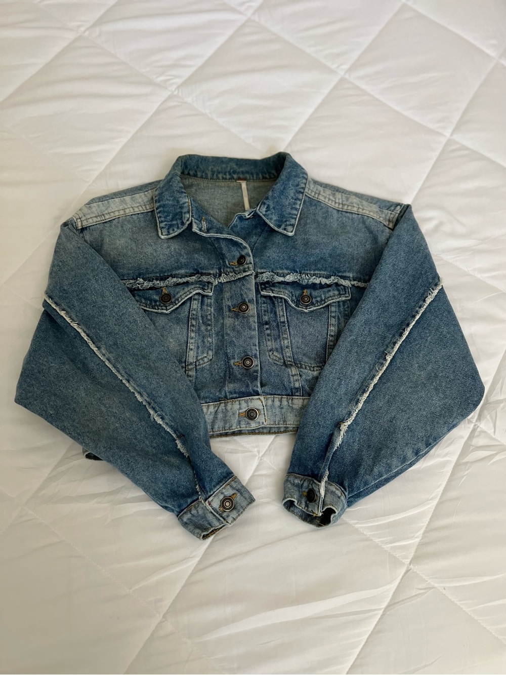 Free People Bedford Distressed Denim Jacket